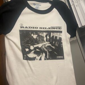 Brandy Melville Black and White Graphic Tee